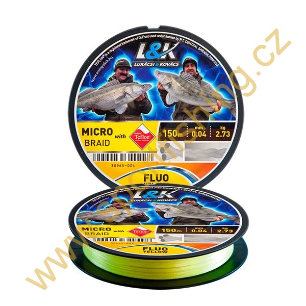L&K PLETENÁ ŠŇŮRA MICRO BRAID 150m žlutá