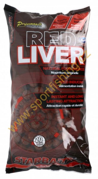 STARBAITS Boilies Red Liver 2,5kg pr.20mm