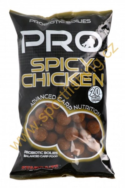 STARBAITS Boilies Probiotic Spicy Chicken 1kg pr.20mm