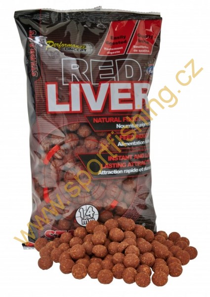 STARBAITS Boilies Red Liver 1kg pr.14mm