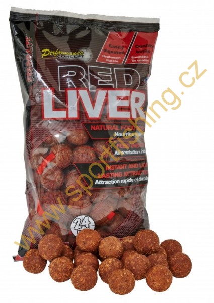 STARBAITS Boilies Red Liver 1kg pr.24mm