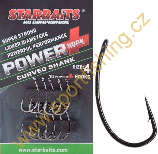 STARBAITS Háček Power Curved Shank (10ks) č.8