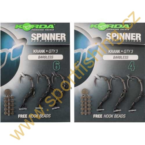 KORDA Spinner Hook Sections Krank Barbless