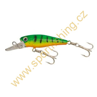 KAMASAKI WOBLER PERCH-3 4,5cm 3,5g 010 Zelená záda / Červenožluté bříško