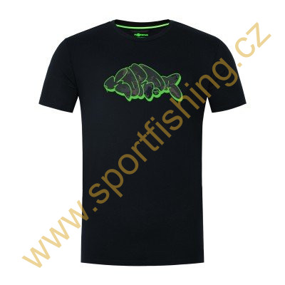 KORDA Tričko Outline Tee Black 1
