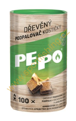PEPO dřevěný podpalovač kostičky 100ks