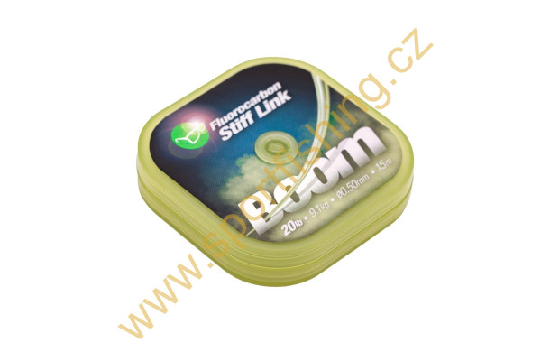 KORDA Boom 0.50mm (15m) Fluorocarbon Stiff Link 20lb 9,1kg 1