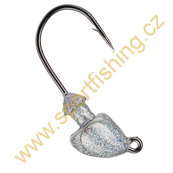 STRIKE KING jigové hlavičky Baby Squadron Swimbait Jig Head 5/16oz 8,8g Silver Bling 3ks