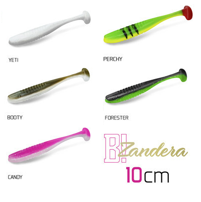 BOMB! Top mix nástrah ZANDERA UVs 5ks -
 10cm (Yeti, Booty, Candy, Perchy, Forester)