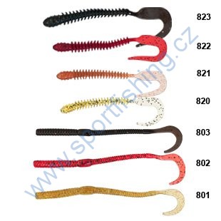 LINEAEFFE WORM 10cm 1ks NERO C/GLIT.ROSSI (823)