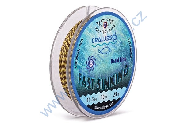 CRALUSSO FAST SINKING PLETENÁ NÁVAZCOVÁ ŠŇŮRA 10m 11,3kg 25lb