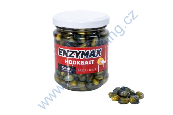 CARP EXPERT ENZYMAX naklíčená kukuřičná zrna v nálevu 220ml Česnek (žlutá)