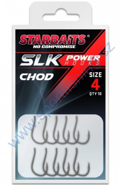 STARBAITS Háček Power Hook PTFE Coated Chod (10 ks) č.8