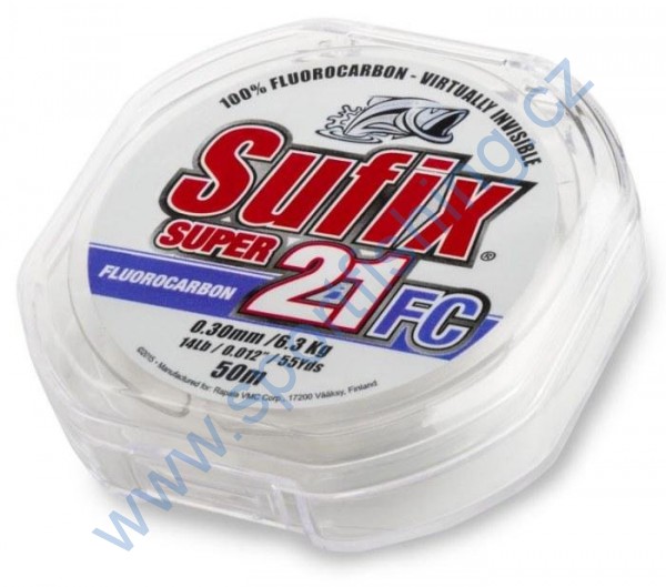 SUFIX Super 21 Fluorocarbon 50 m/0,33 mm/8,2 kg čirý