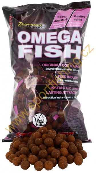 STARBAITS Omega Fish - Boilie potápivé 1kg 14mm