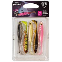 FOX Rage Ultra UV Slick Shad Mixed Colour Lure Packs 5ks
