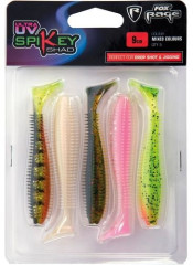 FOX Rage Ultra UV Spikey Shad Mixed Colour Lure Packs 5ks