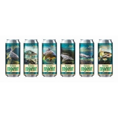 BOHEMIA REGENT Pivo ležák 0,5l plech ryby našich vod série 1 (kapr, štika, candát, sumec, jeseter ruský a sibiřský)