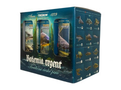 BOHEMIA REGENT Dárková sada Pivo ležák 6x0,5l plech ryby našich vod série 1 (kapr, štika, candát, sumec, jeseter ruský a sibiřský)